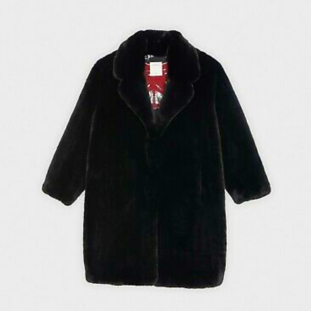 Sandro Paris Ballote Faux Fur Coat